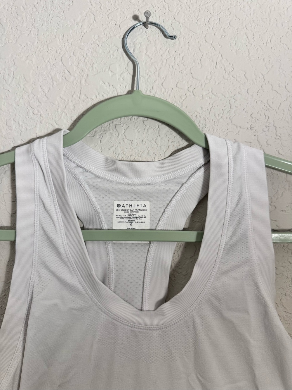 Athleta White Mesh Racerback Tank - Picture 3 of 3